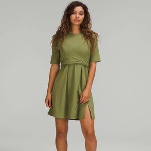 Lululemon Cotton Wrap-Front T-Shirt Dress
Bronze Green